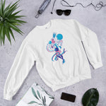Load image into Gallery viewer, KG CROWN™ Bad Blue White Sweatshirt
