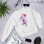 Load image into Gallery viewer, KG CROWN™ Bubblegum Badass White Sweatshirt
