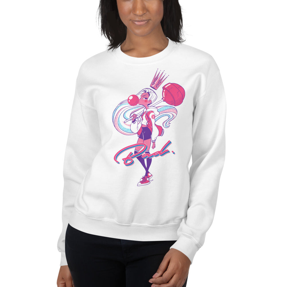 KG CROWN™ Bubblegum Badass White Sweatshirt